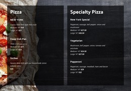 We Offer Homemade Pizza {0] - Rich Text Editor