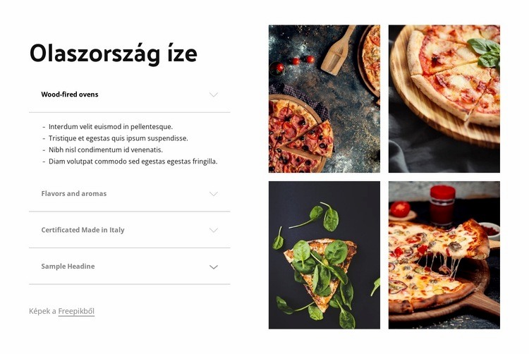 Olaszország íze HTML Sablon