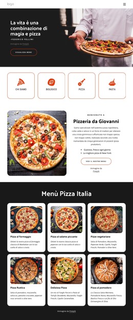 Ristorante Pizzeria Per Famiglie - Codice Modello HTML