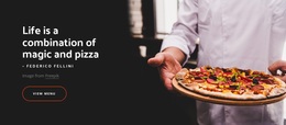 Free Web Design For A Combination Of Magic And Pizza