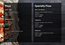 Ready To Use Joomla Template For We Offer Homemade Pizza