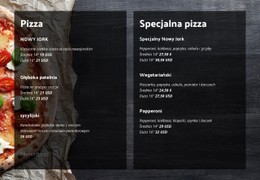 Oferujemy Domową Pizzę Podstawowy Szablon HTML Z CSS