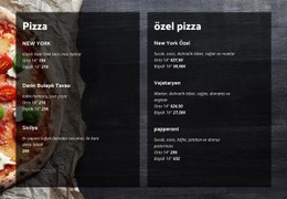 Ev Yapımı Pizza Sunuyoruz CSS Ile Temel Html Şablonu
