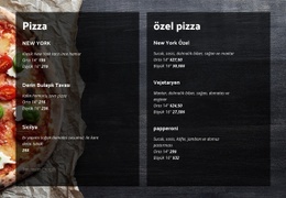 Ev Yapımı Pizza Sunuyoruz - HTML5 Duyarlı Şablon