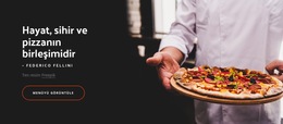 Sihir Ve Pizzanın Birleşimi - Basit Web Sitesi Şablonu
