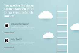 Homepage-Abschnitte Für Aufwärts