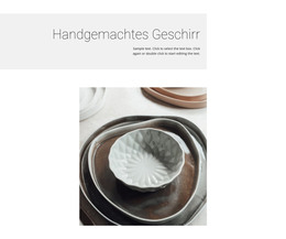 Handgemachtes Geschirr - E-Commerce-Website