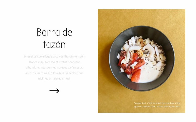 Barra de tazón Plantillas de creación de sitios web