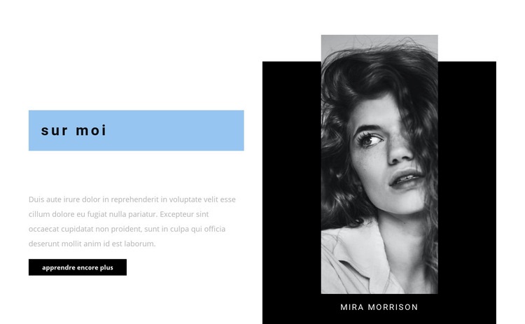 À propos du photographe Modèle HTML5