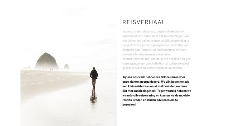 Reis naar het oosten Website mockup