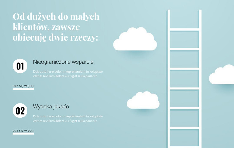 Idąc w górę Szablon HTML