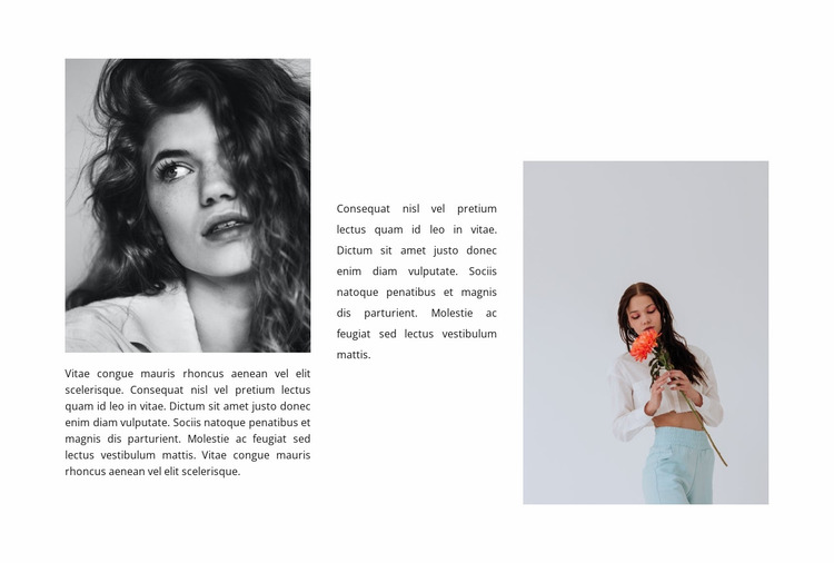 Beautiful models Website Mockup