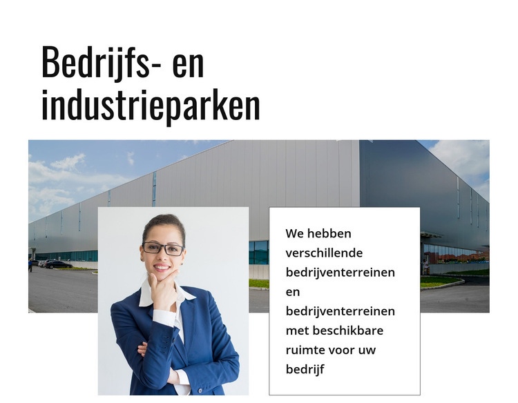  Industrie gebouw Sjabloon voor één pagina