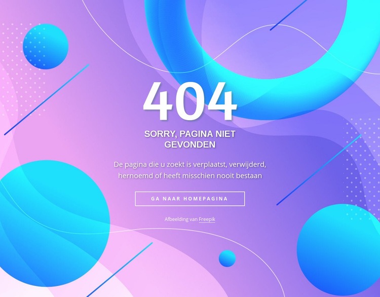 Pagina niet gevonden blok Website Builder-sjablonen