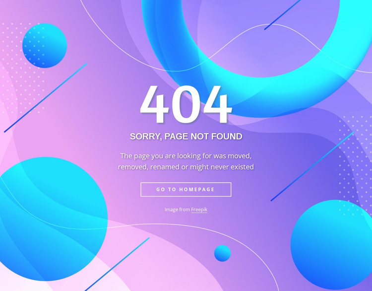 Page not found block Website Design