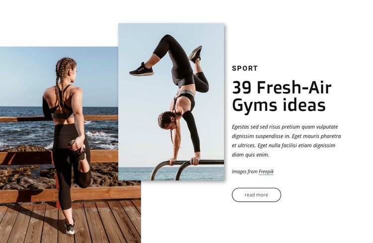 Fresh-air gyms ideas CSS Template