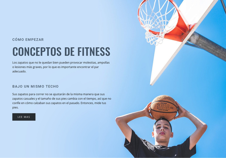 Conceptos de fitness Plantilla de sitio web