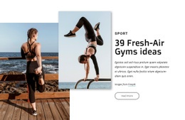 Fresh-Air Gyms Ideas - Functionality Homepage Design