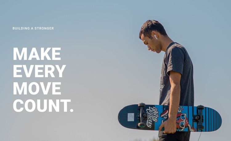 Make every move count  Homepage Design