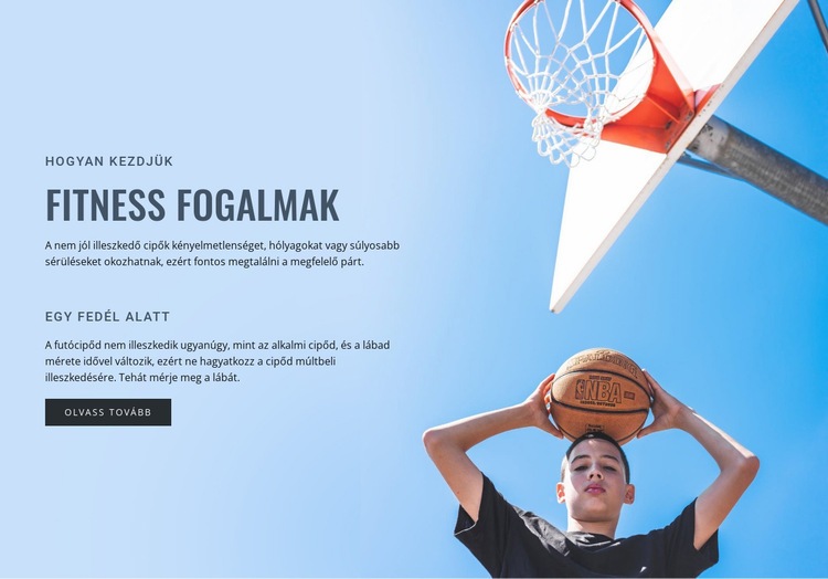 Fitness koncepciók Weboldal sablon