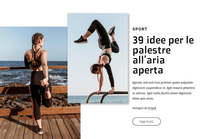 Idee per palestre all'aria aperta Modelli di Website Builder