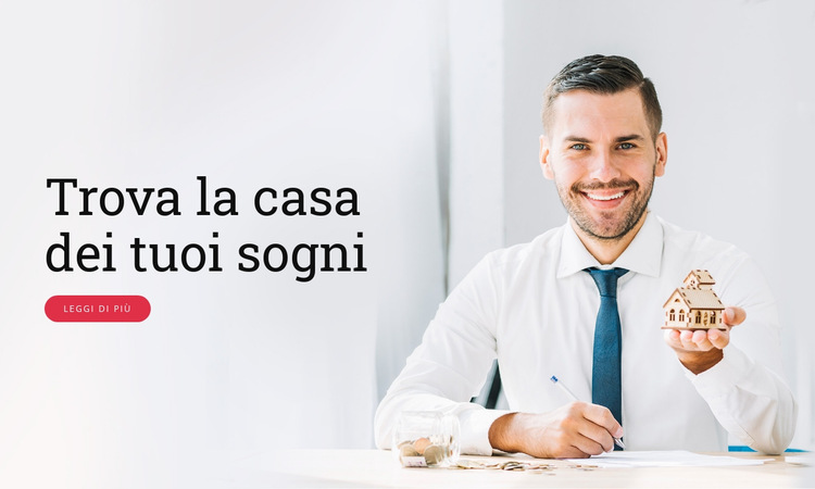 Trovare e acquistare la casa ideale Modello di sito Web