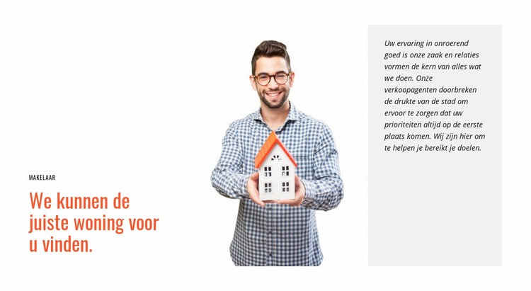 Villa's en appartementen te koop Website mockup