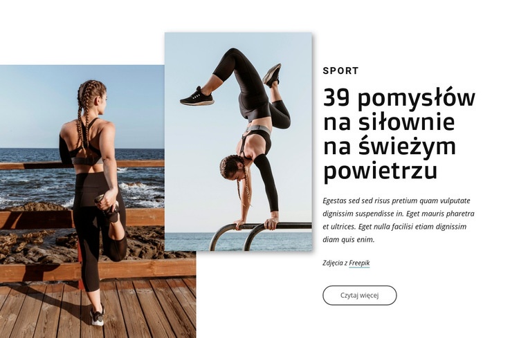 Pomysły na siłownie na świeżym powietrzu Szablony do tworzenia witryn internetowych