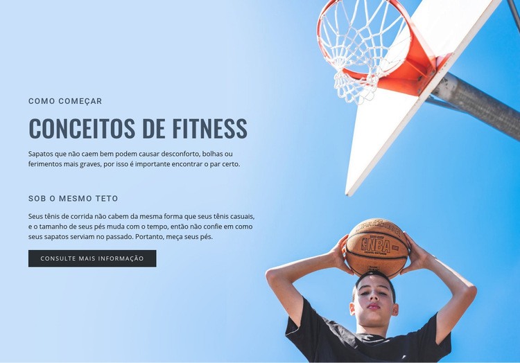 Conceitos de fitness Design do site