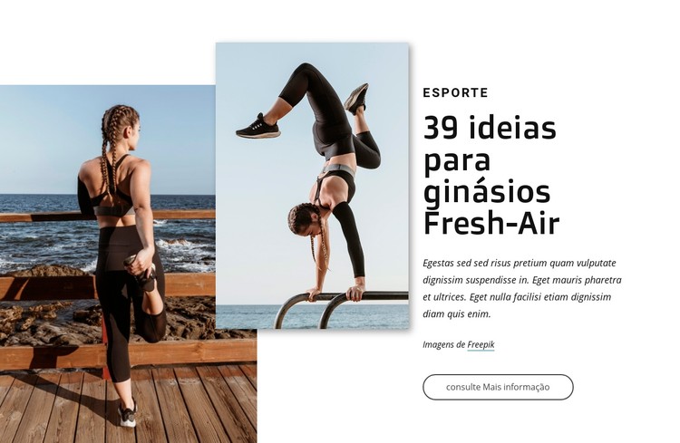 Ideias para ginásios ao ar livre Template CSS