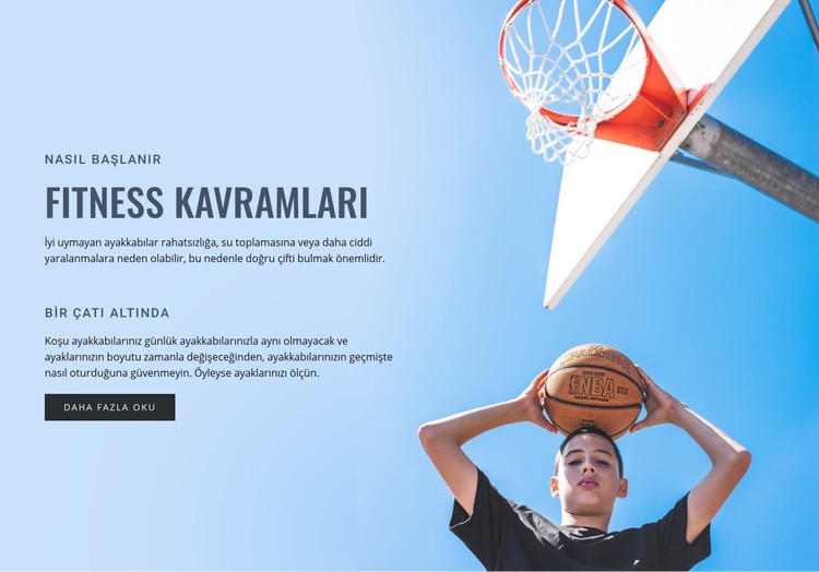 Fitness kavramları CSS Şablonu