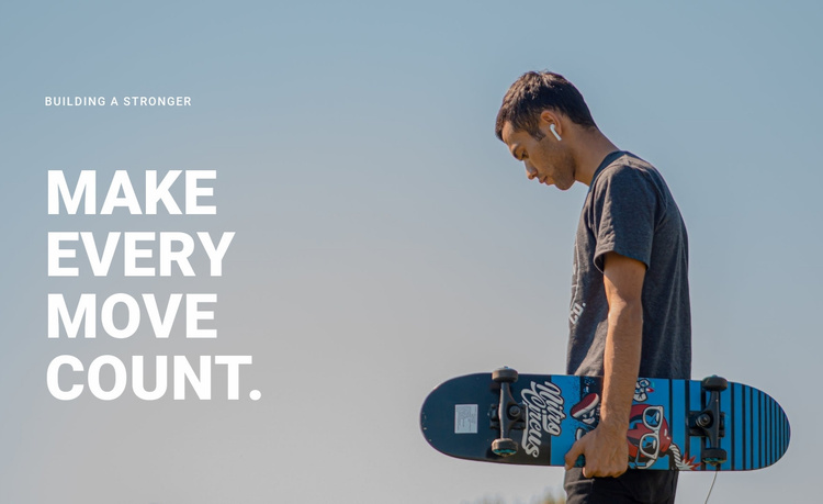 Make every move count  Landing Page