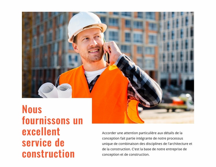 Excellent service de construction Conception de site Web