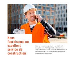 Excellent Service De Construction : Modèle D'Amorçage D'Une Page