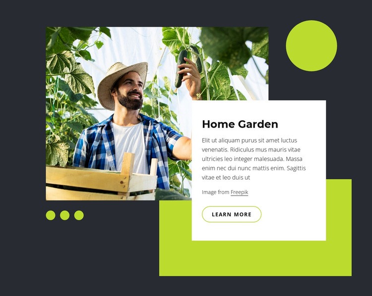 Home garden Homepage Design