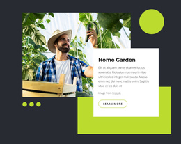 Home Garden Bootstrap HTML