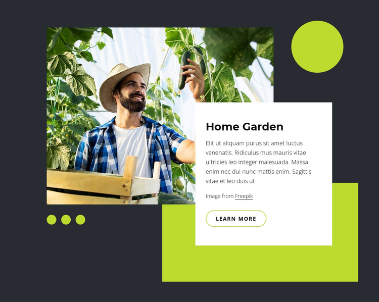 Home garden One Page Template
