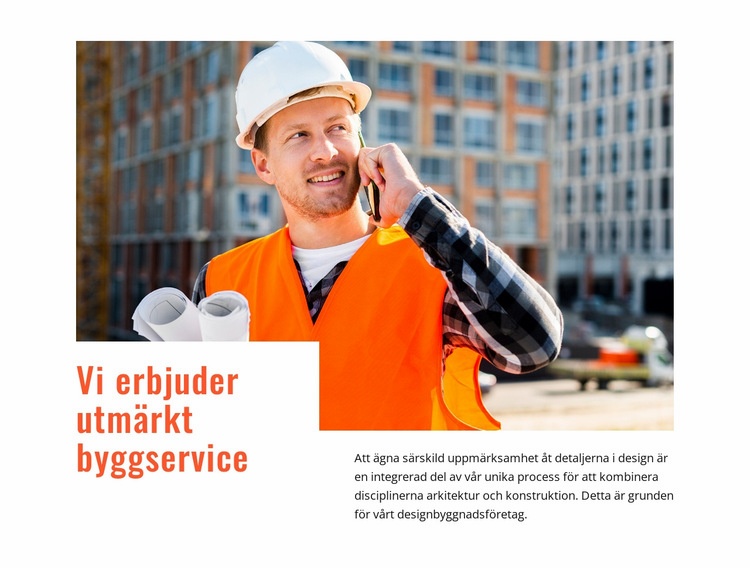 Utmärkt byggservice Hemsidedesign