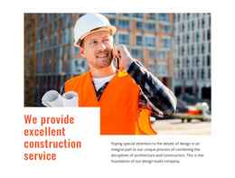 Excellent Construction Service Company Website Templates