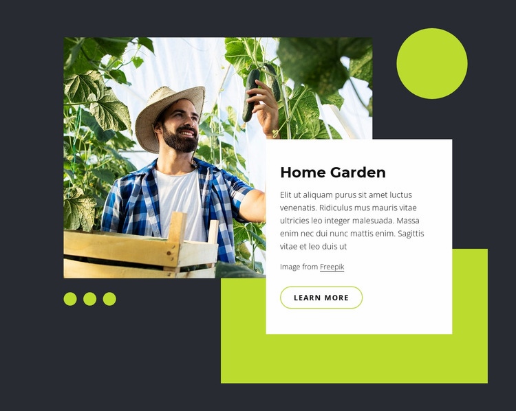 Home garden Web Page Design