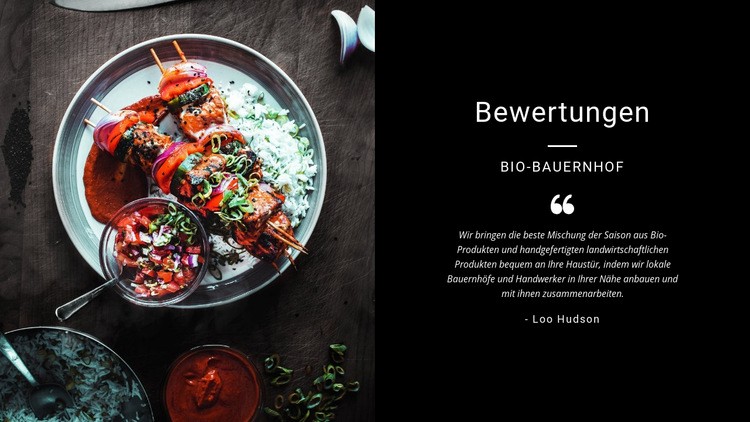 Restaurantbewertungen Website-Modell