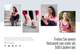 Mehrzweck-Landingpage Für Lauf Für Ein Gesünderes Leben