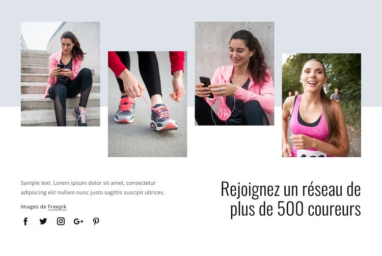 Courir pour une vie plus saine Conception de site Web