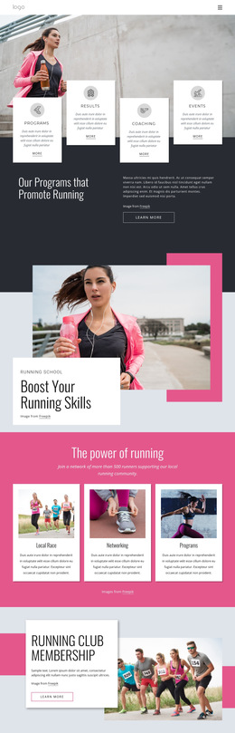 Running And Walking Community Html5 Responsive Template