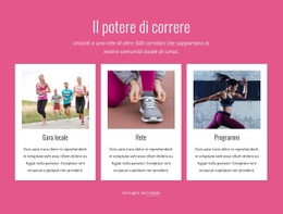 Il Miglior Design Del Sito Web Per Il Potere Di Correre