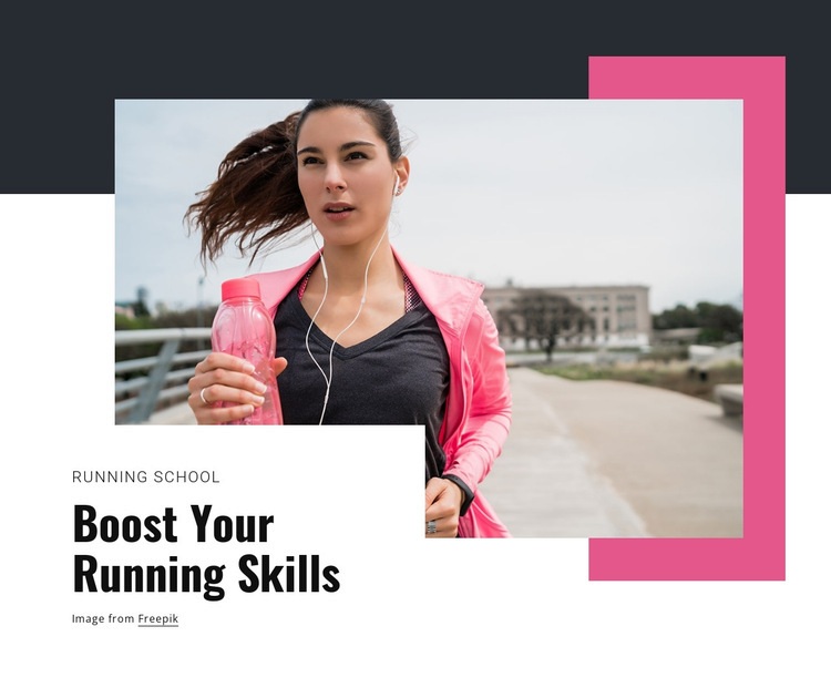 Boost your running skills Web Page Design