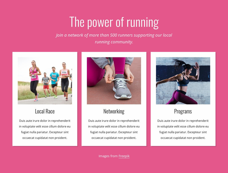 The power of running Website Builder Templates