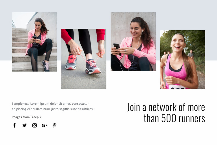 Run for a healthier life Website Mockup
