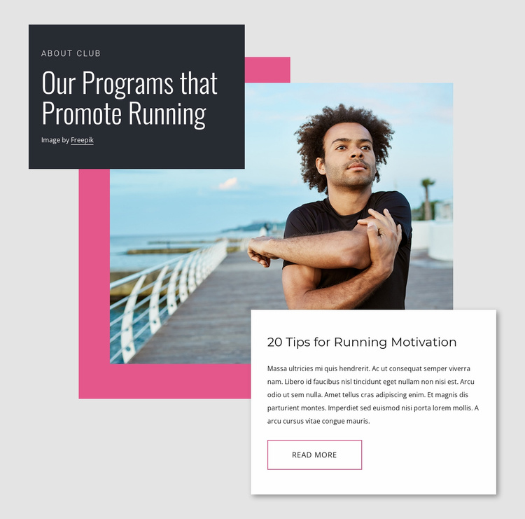 Trail running club eCommerce Template