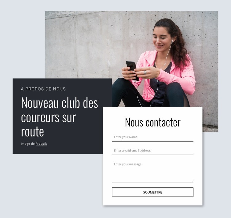 Coureurs sur route Conception de site Web